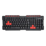 Teclado Gamer C3 Tech Kg-10bk - Abnt2 Teclas Multimídia Cor De Teclado Preto/vermelho Idioma Português Brasil