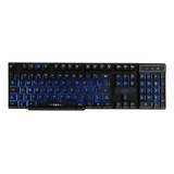 Teclado Gamer Force-x Tc201 Qwerty Brasil Usb Led Preto Oex