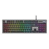 Teclado Gamer Fortrek Holt Led Rainbow 6 Var Corpo Alumínio