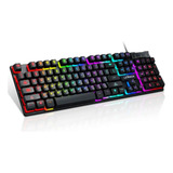 Teclado Gamer Led Com Fio Semi-mecânico Pt-br Anti-ghosting