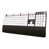 Teclado Gamer Mecânico Adamantiun Karambit T11 Switch Red Removível Qwerty Português Brasil Cor Preto E Branco Leds Rgb Com Fio Usb