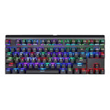 Teclado Gamer Motospeed Ck101 Qwerty Inglês Us Cor Preto Com Luz Rgb
