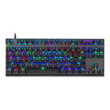 Teclado Gamer Motospeed K82 Qwerty Inglês Us Cor Preto Com Luz Rgb