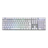 Teclado Gamer Oex Prismatic Tc205 Qwerty Branco 6 Cores