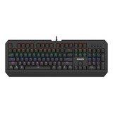 Teclado Gamer Philips Serie G400 Spk8413 Qwerty Inglês Us Cor Preto Com Luz Rainbow