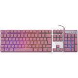 Teclado Gamer Pink Prismatic Abnt2 Led