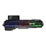 Teclado Gamer Profissional Superfície Em Metal Warrior