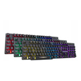 Teclado Gamer Rainbow Led Rgb Multimidia Anti Ghosting Km52