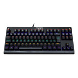 Teclado Gamer Redragon Dark Avenger K568 Qwerty Português Brasil Cor Preto Com Luz Rainbow