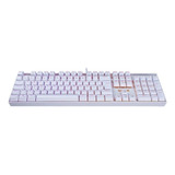 Teclado Gamer Redragon Mitra Lunar White K551w Qwerty Português Brasil Cor Branco Com Luz Rgb
