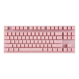 Teclado Gamer Sem Fio Motospeed Gk82 Qwerty Inglês Us Cor Rosa Com Luz 6 Cores