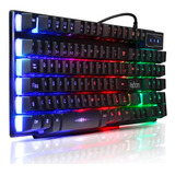 Teclado Gamer Semi Mecânico Anti-ghosting Usb Iluminado Rgb