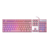 Teclado Gamer Semi Mecanico Oex Rosa