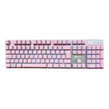 Teclado Gamer Sensação Mecânica Oex Prismatic Tc205 Pink 