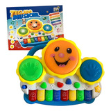 Teclado Infantil Piano Musical De Sol Sons Crianças E Bebe Cor Colorido Pilhas Aaa