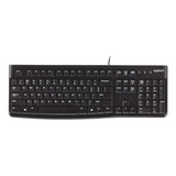 Teclado Logitech Usb K120 Qwerty Português Brasil Cor Preto