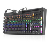 Teclado Mecânico Retro Pc Computador Adamantiun Blue Rainbow