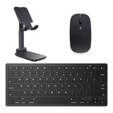 Teclado+ Mouse Bluetooth E Suporte iPad 2020 8 Geração 10.2 Cor Preto