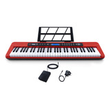 Teclado Musical Kobe Kb 300 Vermelho 61 Teclas Sensibilidade Ao Toque