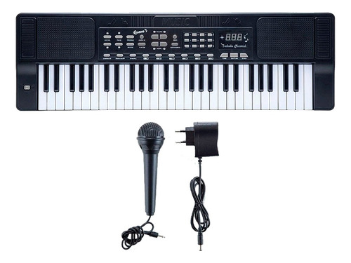 Teclado Musical Para Iniciantes Queens 54 Teclas 12 Musicas