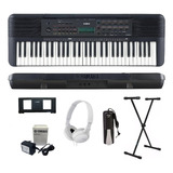 Teclado Musical Yamaha Psr-e283 61 Teclas Suporte Pedal Fone