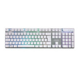 Teclado Prismatic Branco Tc205 Usb Com