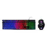 Teclado Semi Mecanico Abnt2 E Mouse Gamer 3200 Dpi Set Gamer