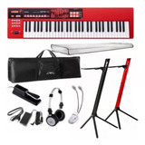 Teclado Sintetizador Roland Xps10 Vermelho 61 Teclas + Kit