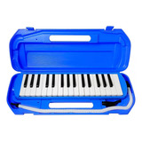 Teclado Sopro Escaleta Pianica 32 Teclas Csr Azul C/ Case