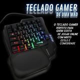 Teclado Uma Mão Single Handed Usb