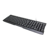 Teclado Usb 5+ Office, Design Ergonômico, Plug And Play, Cor Preto, Idioma Português Brasil