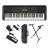 Teclado Yamaha Psr E283 + Pedal + Suporte X + Capa + Fonte