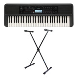 Teclado Yamaha Psr-e383 Preto Arranjador 61 Teclas + Suporte