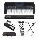 Teclado Yamaha Psr-sx600 + Fonte+ Capa +suporte +pedal +fone