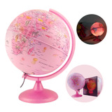 Tecnodidattica Globo Terrestre Politico Iluminado Rosa Zoo 25cm Abajur