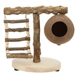 Tee Play Stand Bird T Natural Tabletop T Poleiro Cage Toy Ba