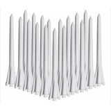 Tee Pvc Inquebrável Para Golfe - 80mm - 20 Pçs - Branco