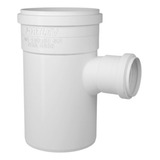 Tee Redução Esgoto Pvc Branco 100x50mm 4x2 Polegadas Fortlev