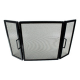 Tela Articulada Grade De Proteção Para Lareira 13+62+13x36cm Cor Preto