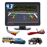 Tela Automotiva Lcd 4.3 Pol. Monitor P/ Câmera De Ré Tv Dvd