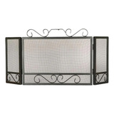 Tela De Proteção Grade Lareira Articulada Arabesco G 56x98
