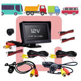 Tela Monitor Lcd Van Caminhão Ônibus 1 Câmera Ré + 1 Frontal