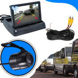 Tela Monitor Veicular Retratil 4.3 Lcd + Camera Ré Colorida