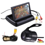 Tela Monitor Veicular Retratil 4.3 Lcd Camera Ré Ou Frontal