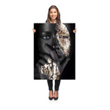 Tela Quadro Decorativo Mulheres Negras Dourado 100x70 Grande