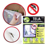 Tela Rede Mosqueteiro Com Velcro Para Janela 130x150cm