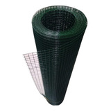 Tela Verde Metal Revestida Soldada Pvc 4,00x0,50mt Furo 12mm