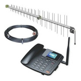 Telefone Cel Rural 4g Wifi C Antena E Cabo 20m Rg58