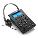 Telefone Headset Com Identificador Teclado Emborrachado