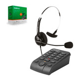 Telefone Headset Intelbras Hsb 40 Preto Com Base Discadora